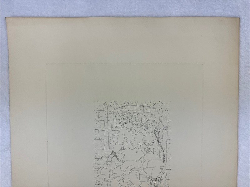 Andre Derain Vintage Fauvist Etching "The Prisoner" Signed in plate gallery
