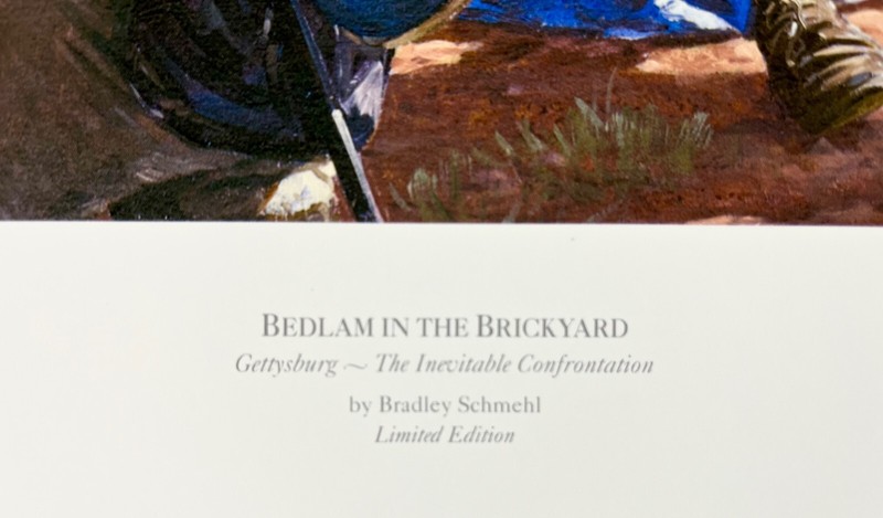 Bedlam At The Brickyard, Bradley Schmehl, Signed/Numbered Lithograph, Civil War gallery