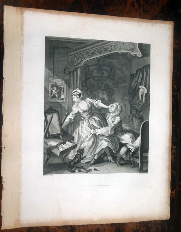 1798 After William Hogarth Engraving BEFORE & AFTER (sex) 17" X 23" gallery