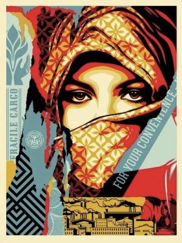 Shepard Fairey Obey FRAGILE CARGO Signed Numbered xx/450 Screen Print RARE