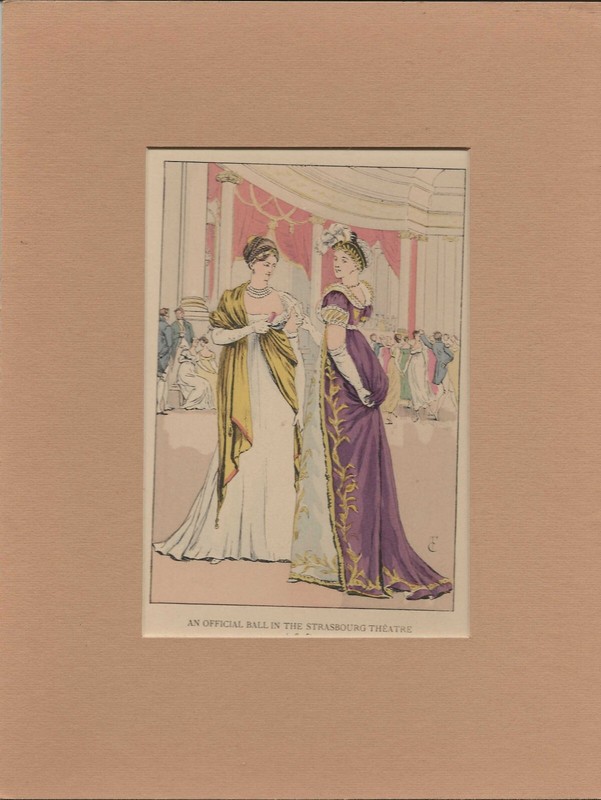 1898 Women’s History of French Fashion Watercolor Print #46