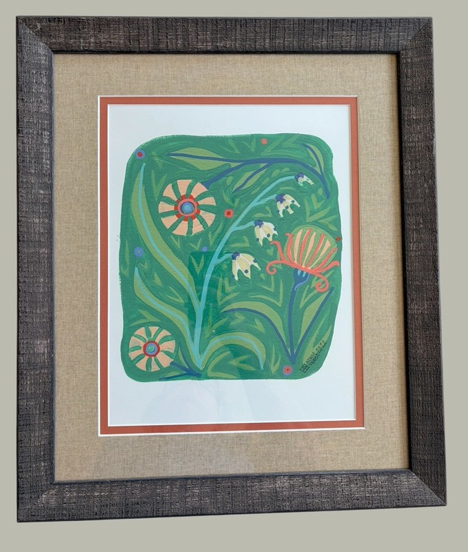 Adam Trest Print Signed Framed Crossing Paths 18″ X 21″ Whimsical Contemporary