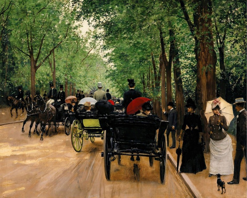 1800s Paris Street Painting Reproduction Giclee Print on Fine Art Paper