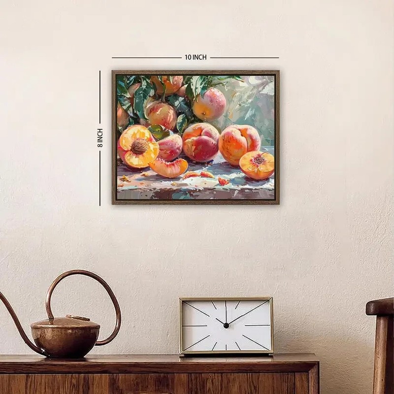 Minimalist Peaches Painting Wall Art Rustic Wall Decor Home Decorations 20x25cm gallery