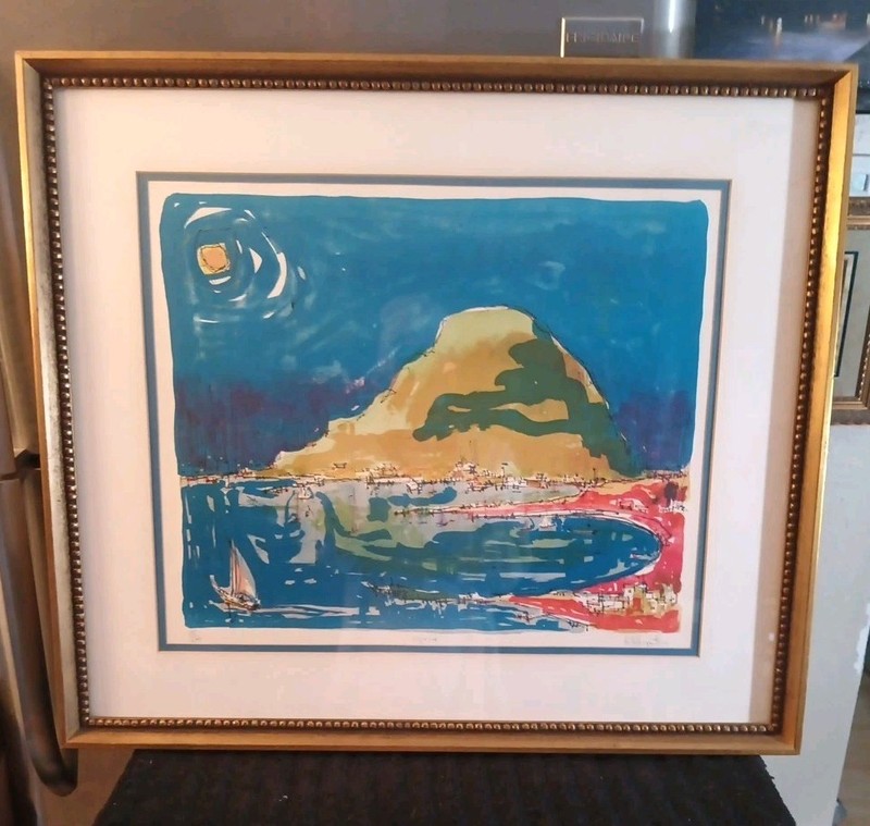 Artist Alvin Carl Hollingsworth Hand Signed Low Numbered 155/244. Pro Framed.