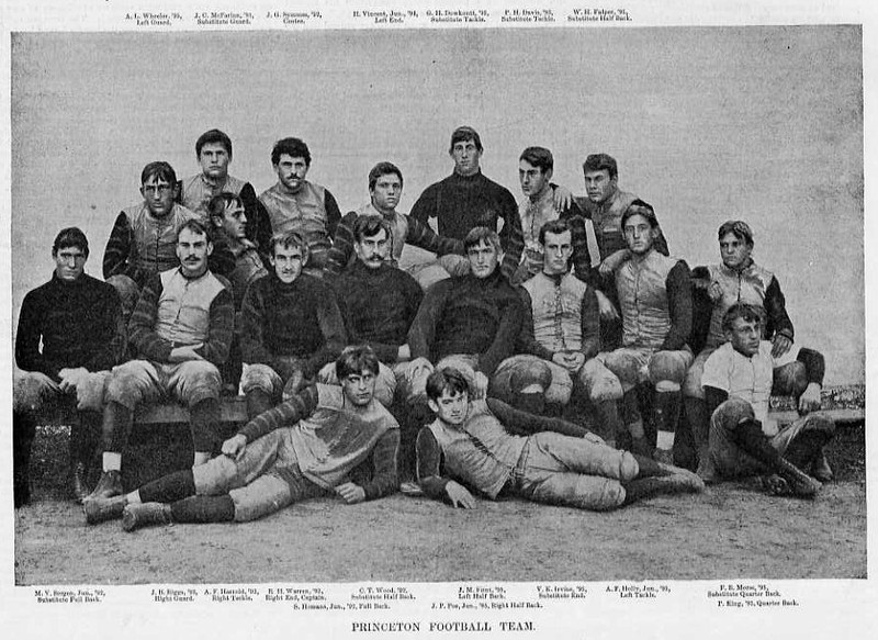 PRINCETON UNIVERSITY SPORTS FOOTBALL SQUAD TEAM PLAYERS 1891 PRINCETON HISTORY