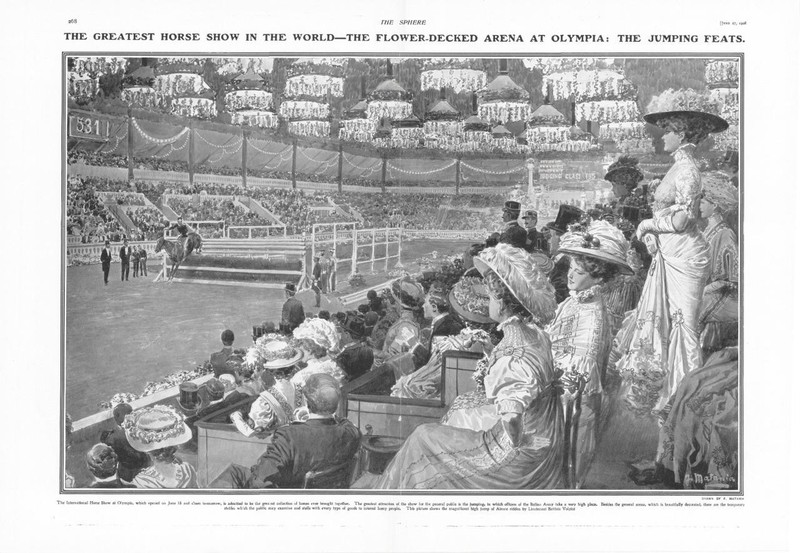 1908 LONDON Olympia International Horse Show High Jump Battista Volpini (DP19)