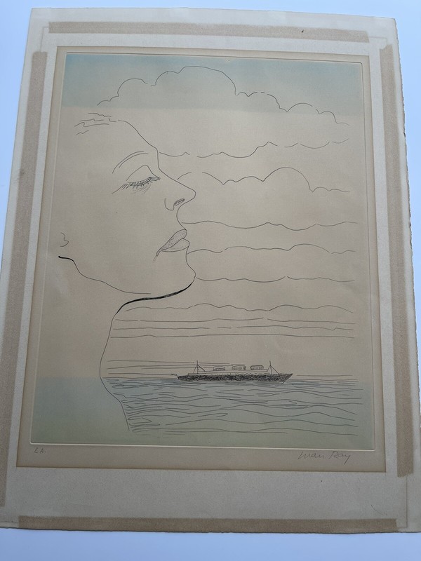 Man Ray Etching Surrealism Modernism Elizabeth artist proof Vintage Famous art