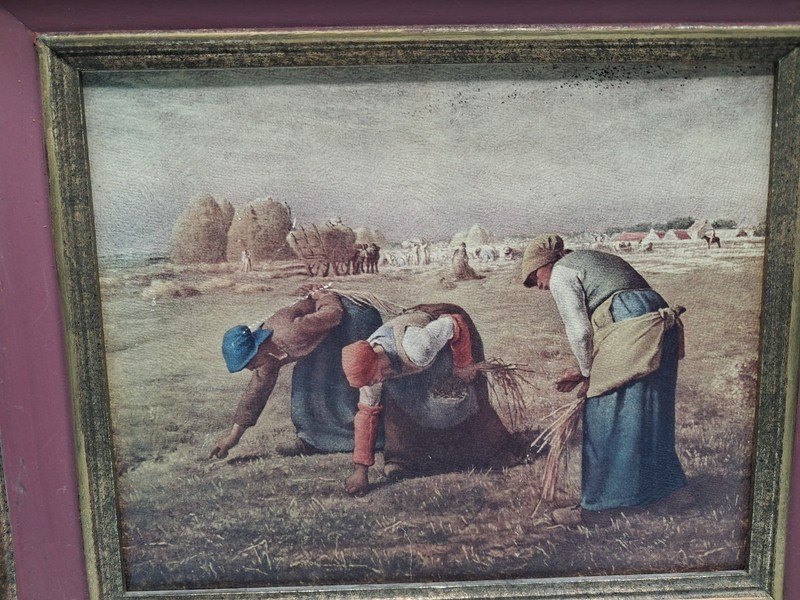 “The Gleaners” Lithograph Print 10” X 8.5” - By Jean Francois-Millet Framed gallery