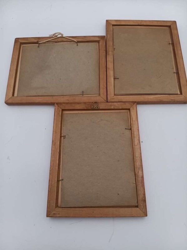Vintage Framed Child Illustration Prints Set of 3 Wood Frames Storybook Style gallery