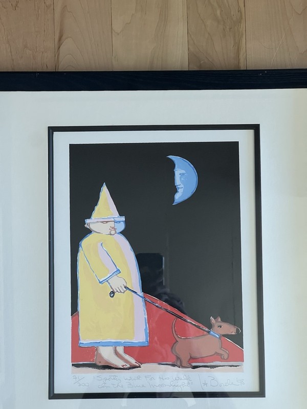 LaBorde- Lithograph 'Walk In the Blue Moonlight' 71/200 Bodo RARE gallery