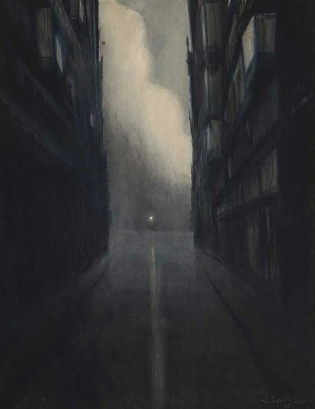 The Dark Tapestry – Léon Spilliaert 1909 VINTAGE art print antique painting