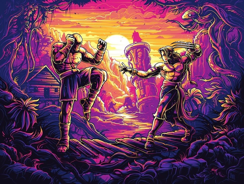 Street Fighter 2 by Dan Mumford AP 11/18 Screen Print Video Game Art Poster II