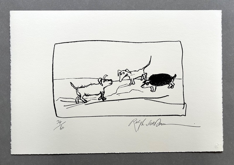 Ralph Steadman «Karl, Sadie & Bicker» Gonzo Dogs – SIGNED Lt Ed Print #34 of 60