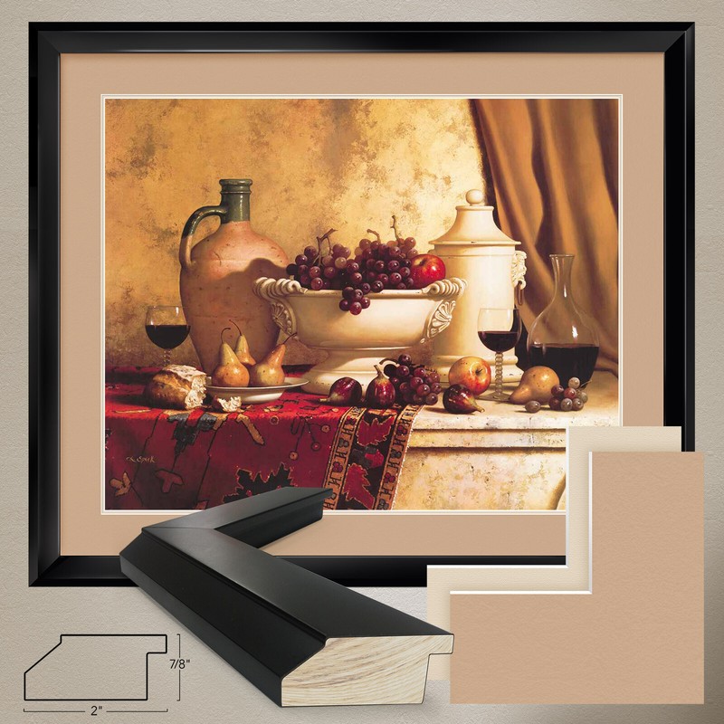 38W"x32H": ITALIAN FEAST by LORAN SPECK - DOUBLE MATTE, GLASS and FRAME