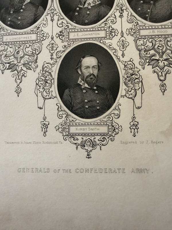 Antique Unframed Engraving, Generals of the Confederate Army, Am Civ War C1866 gallery