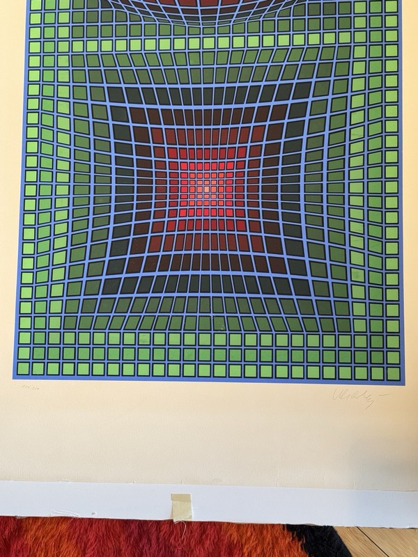 Victor Vasarely ‘Composition’ Signed & Numbered OpArt MCM gallery