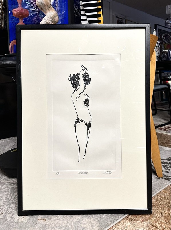 RICHARD KOZLOW “BACKSTAGE” ETCHING SIGNED TITLED NUMBERED FRAMED