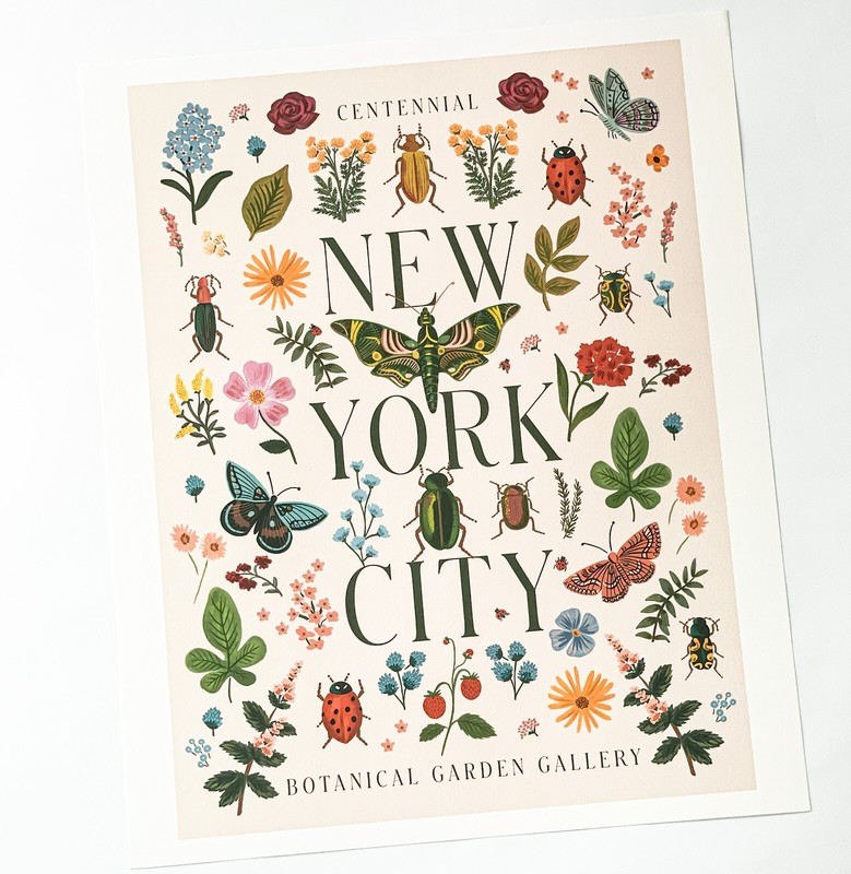 RIFLE PAPER CO. Art Print - NYC BOTANICAL GARDEN Flower Show Poster 11" x 13.5"