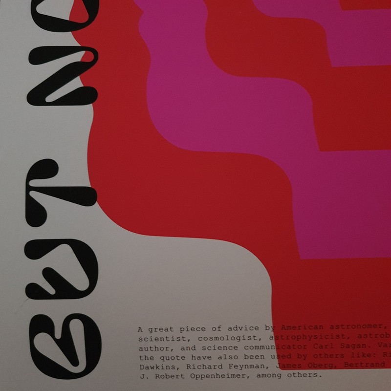 Open Mind by John Schulisch Poster Print thick art paper Red Pink A3 gallery