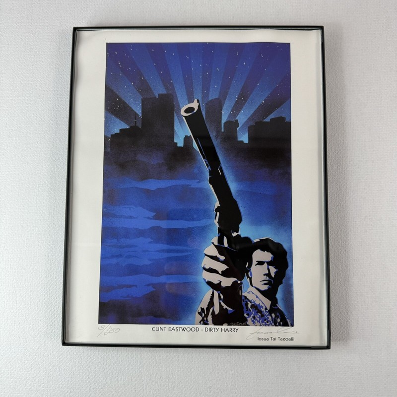 Clint Eastwood Dirty Harry Signed 8 X 10 Print Iosua Tai Taeoalii Rare #3/250