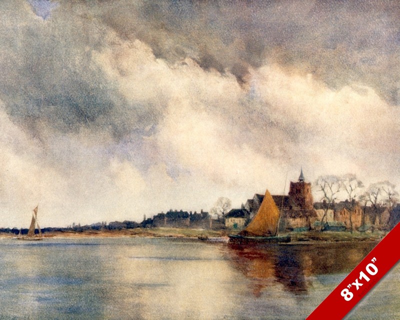 MALDON ENGLAND ENGLISH COUNTRYSIDE LANDSCAPE ART PAINTING REAL CANVAS PRINT