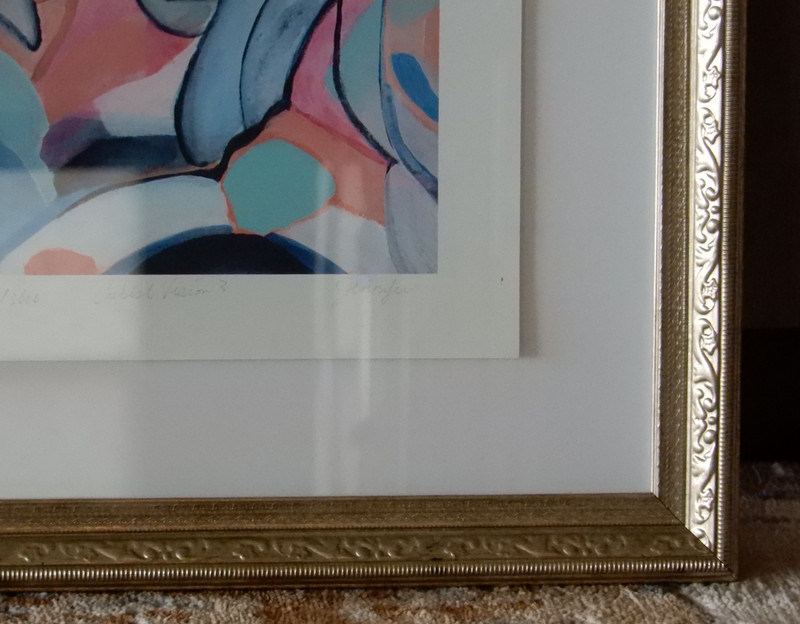 Cubist Vision 3 Litho Ltd Ed #30 / 3600 by Jennifer frame = 19" x 23" gallery