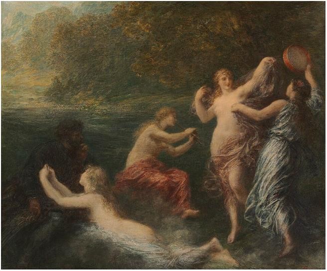 Art Giclee Printed Oil Painting Henri Fantin-Latour:Tannhäuser Home Decor Canvas