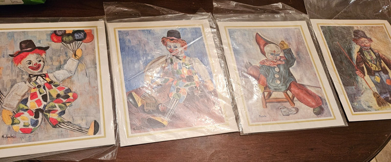 Clowns #3 by Michele Lot of (4) 8 x 10 Art Prints – some are creepy
