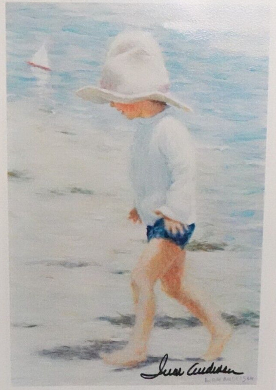 IVAN ANDERSON "BOY WITH BIG HAT" HAND SIGNED SMALL 4" X 6" PRINT gallery
