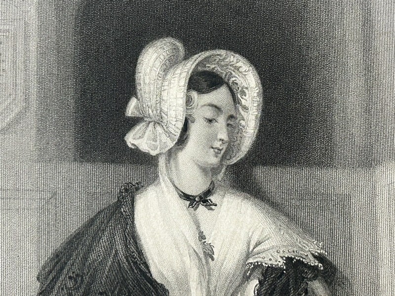 Rare Antique Vintage Old Print, “The Devoted”1845 Fisher Engraving