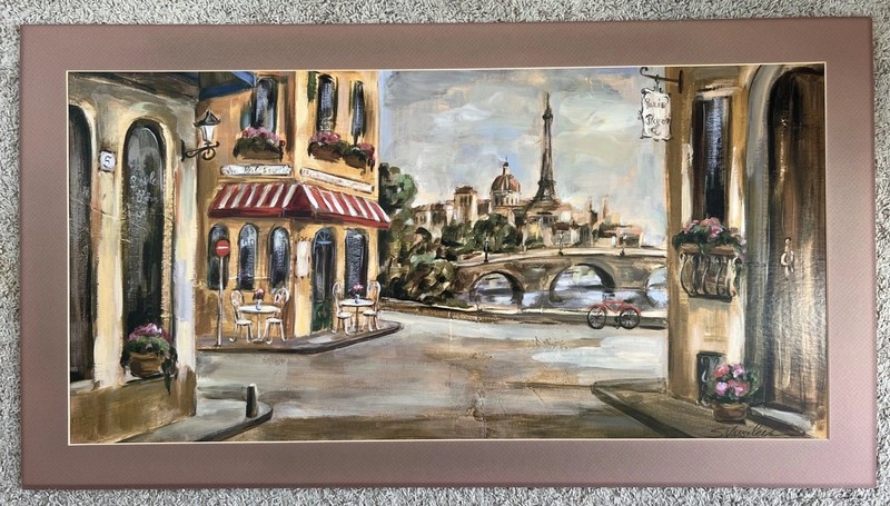 Parisian Dairy Eiffel Tower Paris France Cityscape French 22×40 Silvia Vassileva