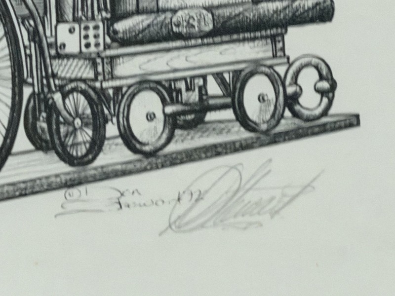 Don Stewart Locomotive Print Framed Composite Imagery DS Art Train Illustration gallery