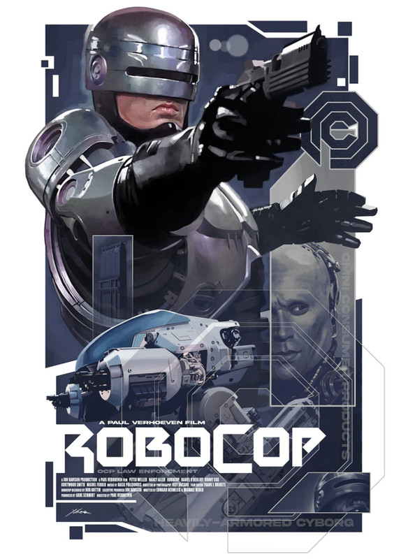 Robocop Yvan Quinet Murphy Movie Poster Giclee Print 24×36 Mondo Monsterpalooza