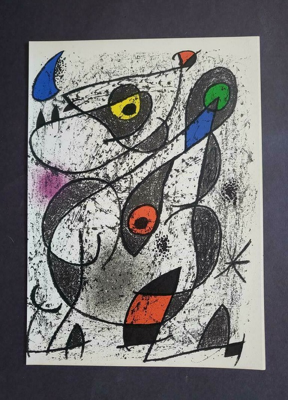 Joan Miro » A La Encre II» Original Lithograph 1972 Printed by Arte Limited Ed.