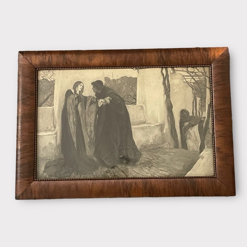 Antique Framed Print Edwin Austin Abbey O Mistress Mine Shakespeare Art 1900s