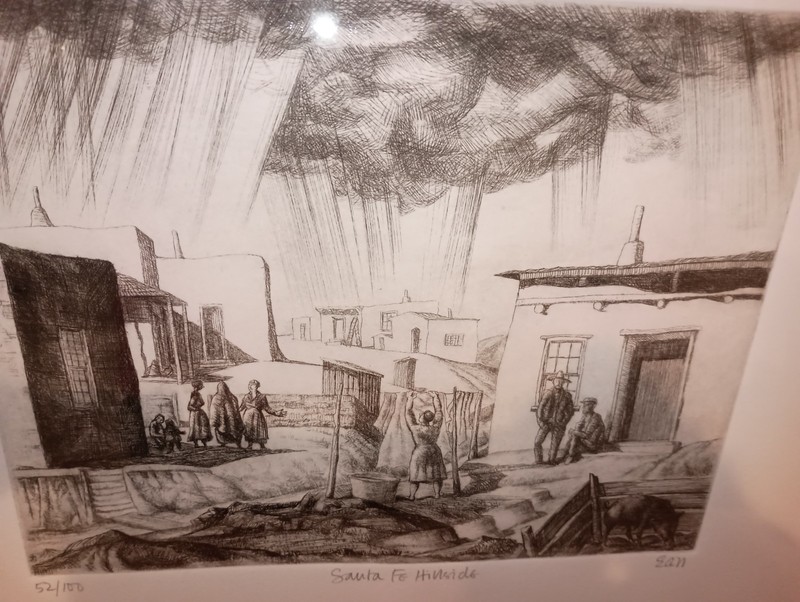 BJO NORDFELDT Framed SANTA FE Masterpiece – Signed & Numbered Etching New Mexico