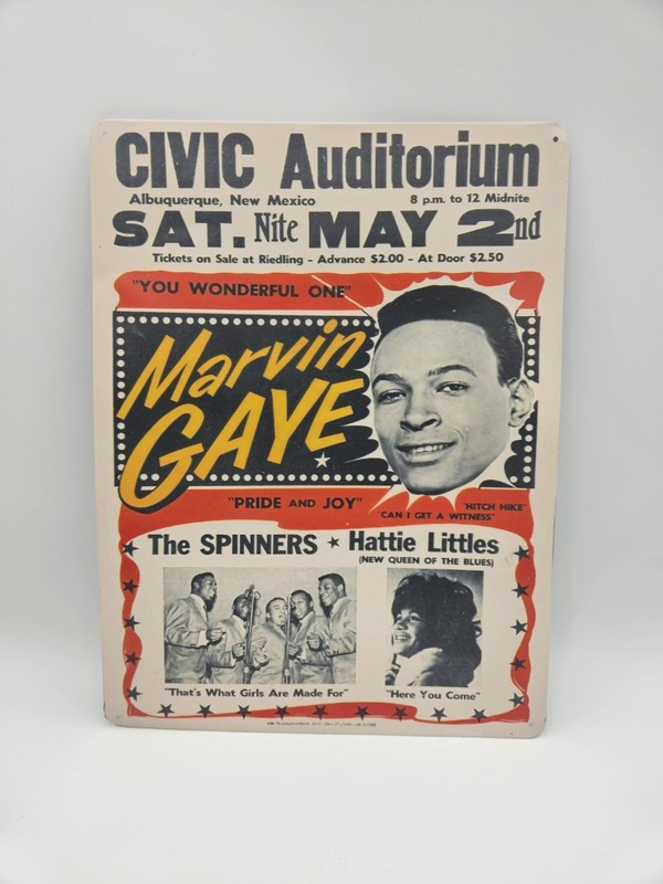 Marvin Gaye Metal Wall Print The Spinners, Hattie Littles, Albuquerque Rare! gallery