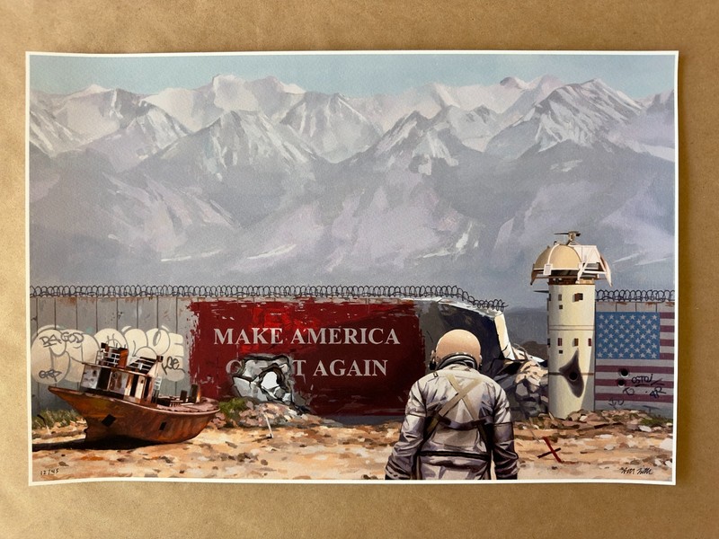 Scott Listfield «MAKE AMERICA AGAIN» ULTRA RARE Giclee #/45 Anti-Trump/MAGA