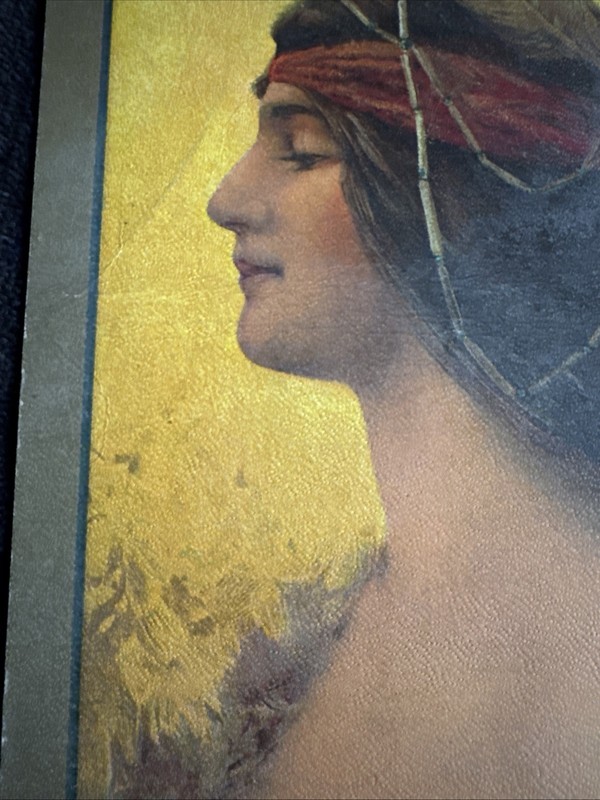 Antique 1906 Native American Indian Maiden, Hayes Litho Co gallery