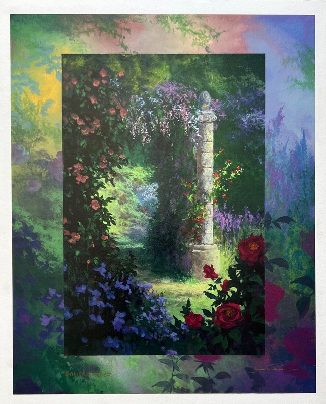 James Coleman ROSE GARDEN Hand Signed Limited Edition Serigraph Art gallery