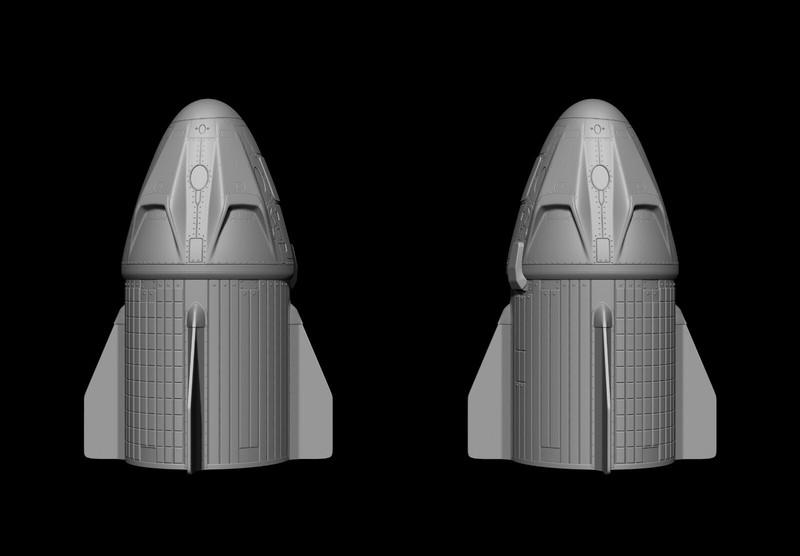 SpaceX Crew Dragon Model Printing - File digital STL - OBJ for 3D Printer gallery