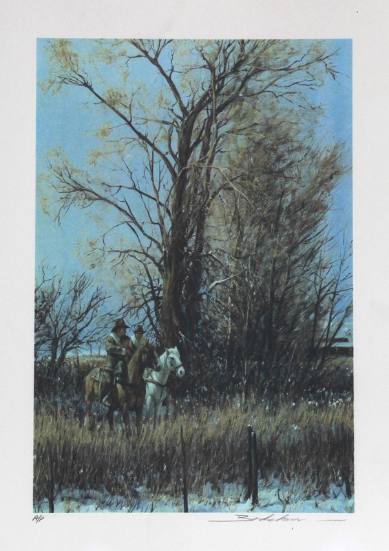 Dan Bodelson, Cold Little Cowboy, Lithograph, signed and numbered in pencil