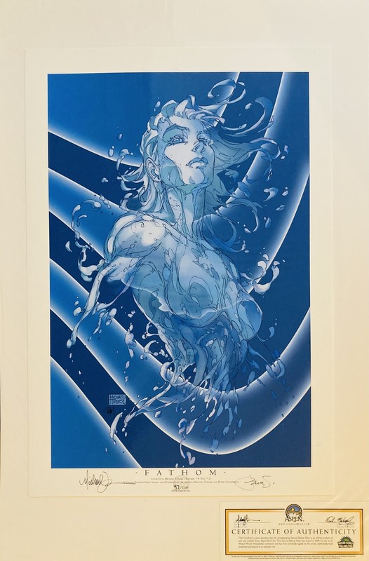Michael Turner Signed Art Print Lithograph Numbered Orig 47/100 WWPA COA Fathom