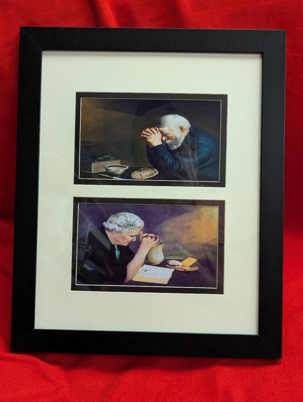 ENSTROM GARREN GRACE AND GRATITUDE MAN WOMAN PRAYING FRAMED & MATTED PRINTS
