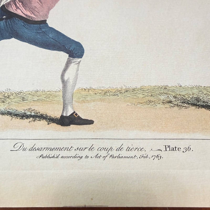 Antique Fencing Plate 36 Disarm Tierce 1968 Malevolti Engraving Print gallery