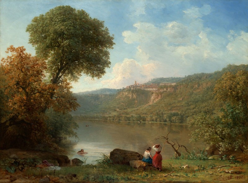 George Inness : "Lake Nemi" (1857) — Giclee Fine Art Print