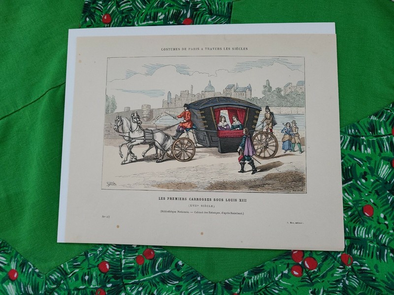 DIETRICH 67 COSTUMES DE PARIS TRAVERS 1800S HAND COLORED LITHO FASHION HISTORY