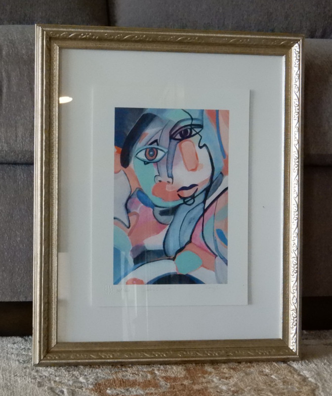 Cubist Vision 3 Litho Ltd Ed #30 / 3600 by Jennifer frame = 19" x 23" gallery