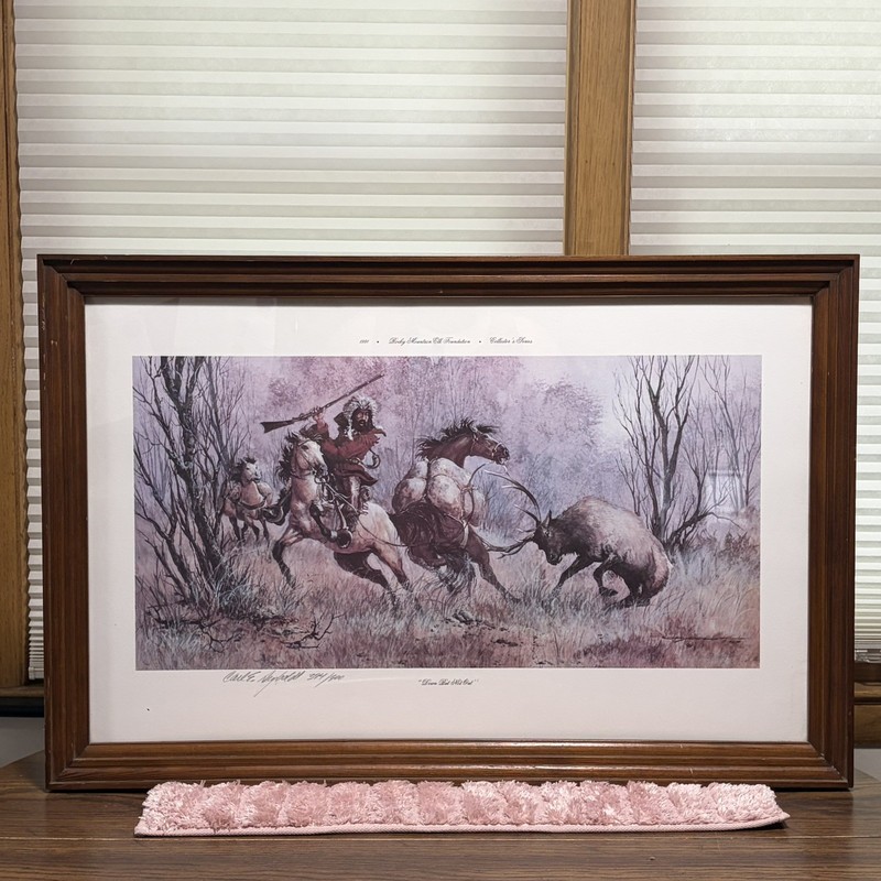 Carl E. Seyboldt Down But Not Out 1991 RMEF Collector’s Series Signed & Numbered